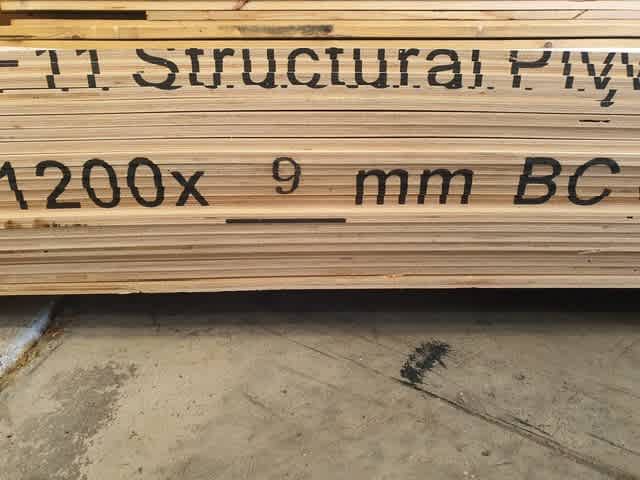 BC Grade 9mm Structural Plywood F11