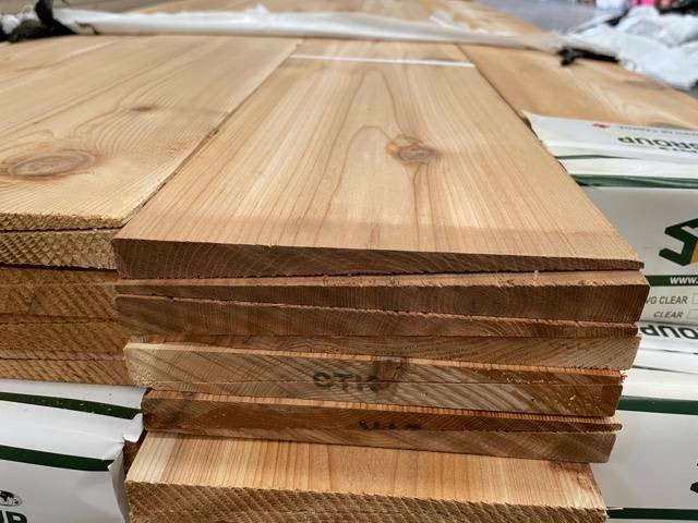 WESTERN RED CEDAR BEVEL SLIDING 180 x 19mm ROUGH SAWN Weather Board *Price Per Linear Metre*