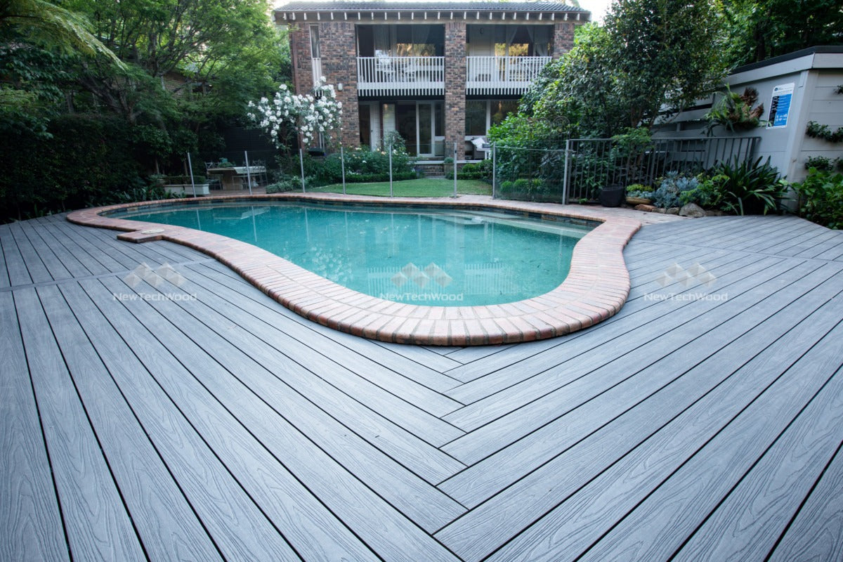 Newtechwood Terrace Range Composite Decking 138 x 25 mm (5.4m) Silver Grey