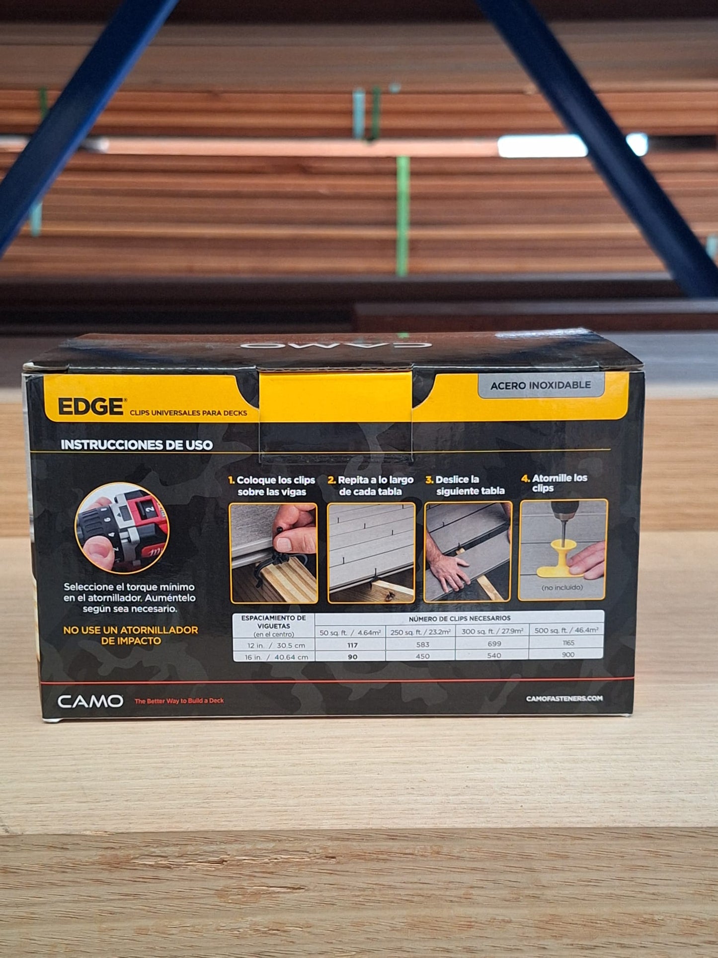 CAMO EDGE® CLIPS HIDDEN DECK FASTENERS 90 CT. Clip Pack