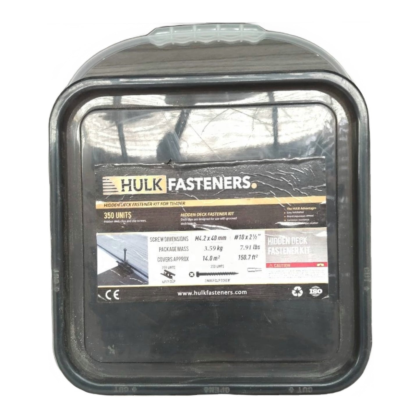 Hulk Fasteners Hidden Deck Fastener Kit for Timber (350 Pcs)
