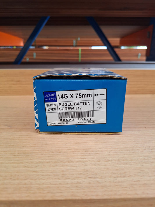 Inox 14Gx75mm Batten Screws