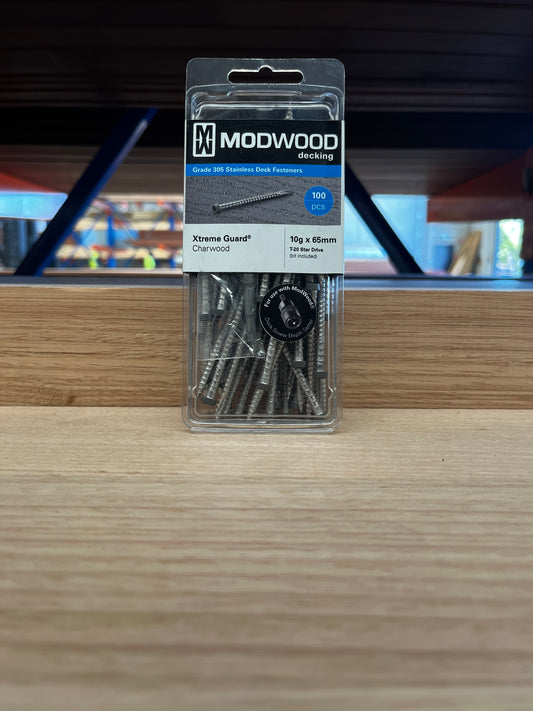 Modwood Decking Screws 10g x 65mm (Charwood)