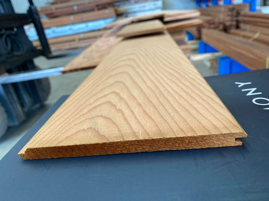 WESTERN RED CEDAR LINING BOARD 137 x 9mm (V Joint) *Price Per Linear Metre*