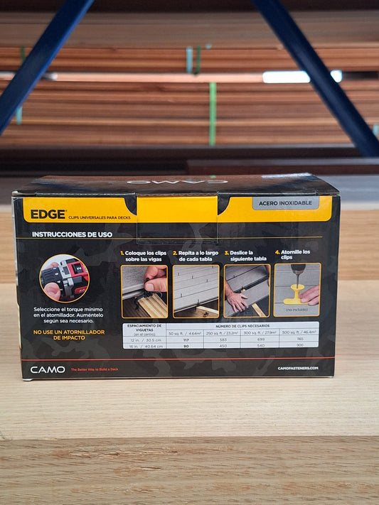 CAMO EDGE® CLIPS HIDDEN DECK FASTENERS 90 CT. Clip Pack