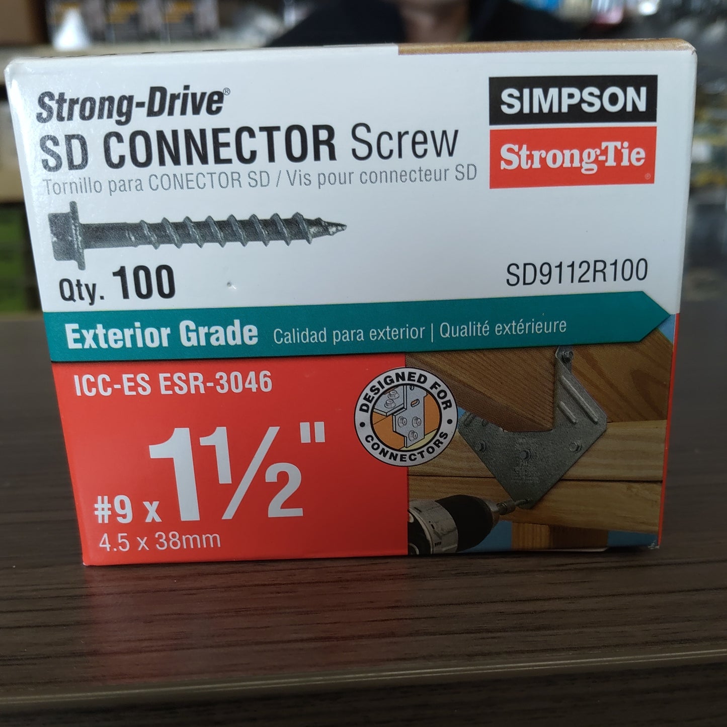 Simpson 9 x 38mm Strong Drive SD Connector Screw (100pcs) SD9112R100