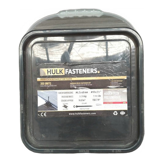 Hulk Fasteners Hidden Deck Fastener Kit for Timber (350 Pcs)
