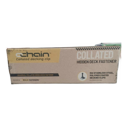 Hulk Fasteners Chain Collated Decking Clip - Metal