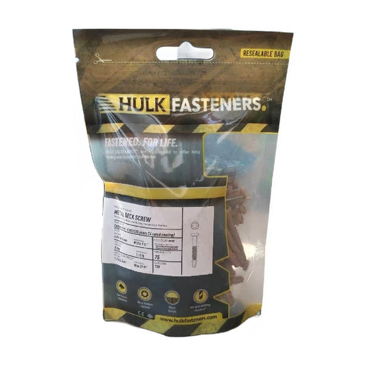 Hulk Fastener Colored Metal Deck Screw - Beige (75pcs)