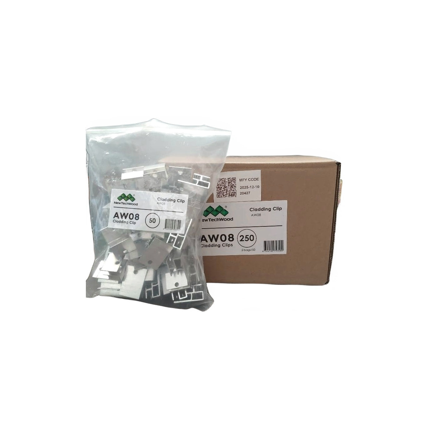 Newtechwood Cladding Clips 50pcs AW08