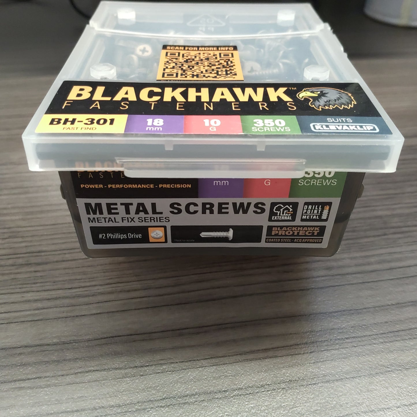 Blackhawk Fasteners 10Gx18mm Metal Screws - 350pcs (BH-301)
