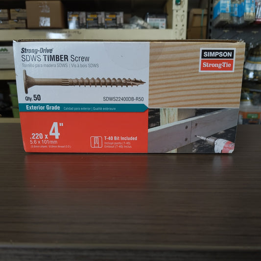 Simpson 5.6 x 101mm Strong Drive SDWS Timber Screw (50pcs) SDWS22400DB-R50
