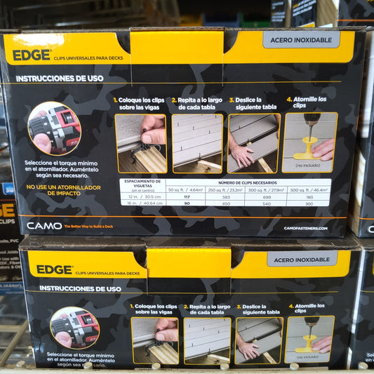 Camo Joist Edge Clip - 90pc (Timber)