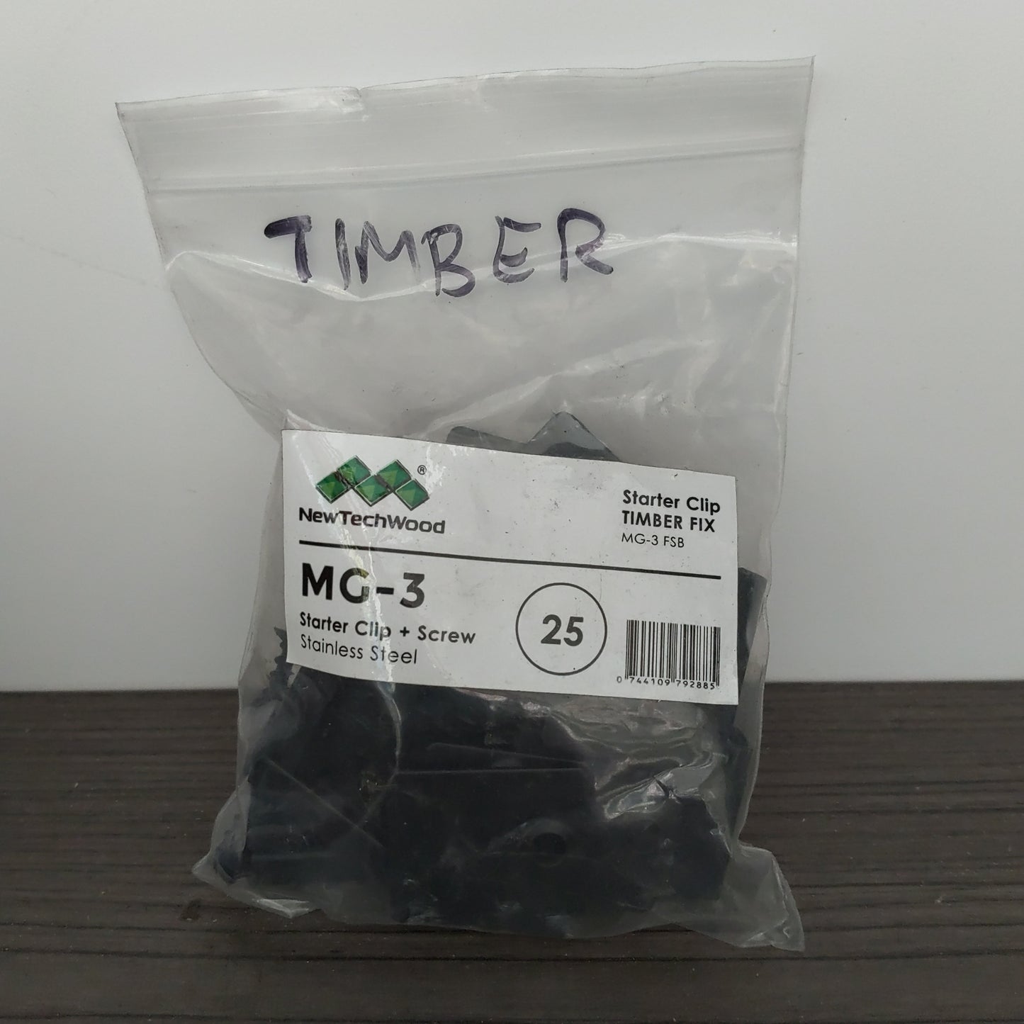 Newtechwood Starter Clip + Screw SS 25 Pcs - Timber (MG-3 FSB)